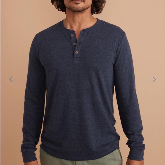 Marine Layer, Men’s Blue Henley - Picture 1 of 2